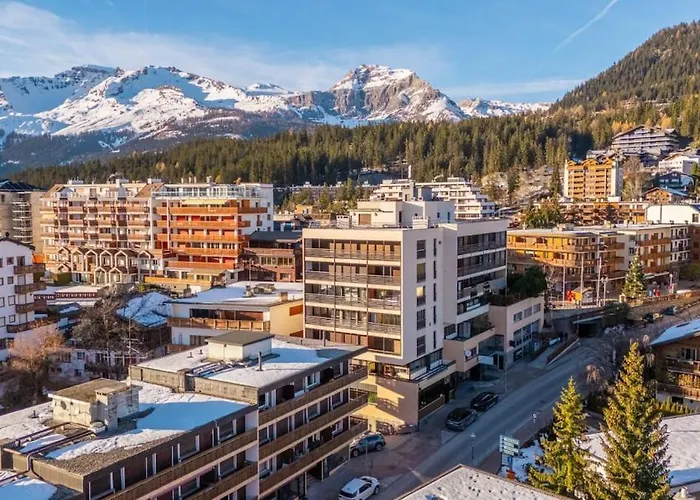Centre Crans-montana, Balcon Plein Sud, Vue Alpes, Parking Privé Crans-Montana