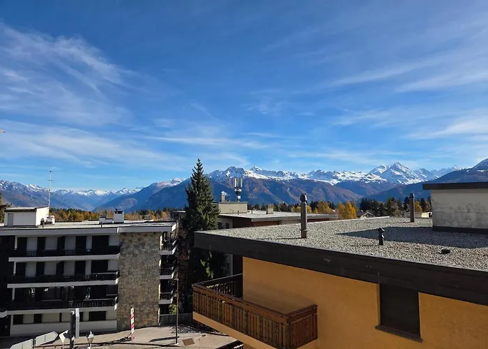 Centre Crans-montana, Balcon Plein Sud, Vue Alpes, Parking Prive