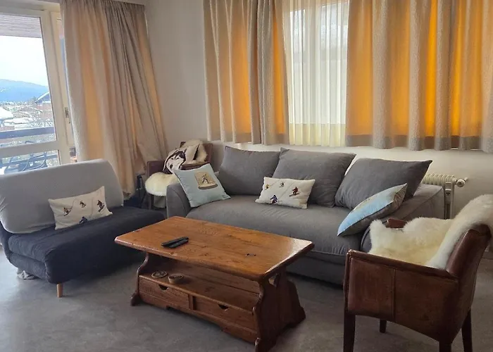 Appartamento Centre Crans-montana, Balcon Plein Sud, Vue Alpes, Parking Privé