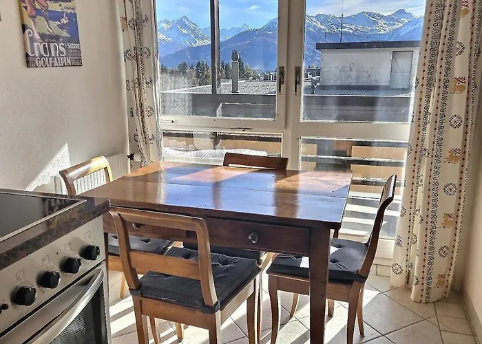 Centre Crans-montana, Balcon Plein Sud, Vue Alpes, Parking Privé *
